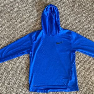 Nike Long-Sleeve Hooded Dri-Fit Shirt - YL